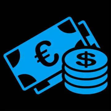 Dollar coins icon Ilustração Stock