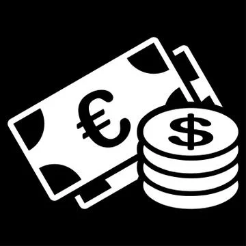 Dollar coins icon Ilustração Stock
