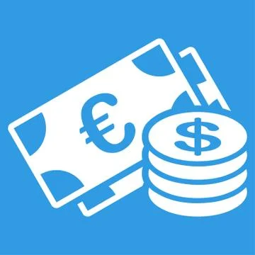 Dollar coins icon Ilustração Stock