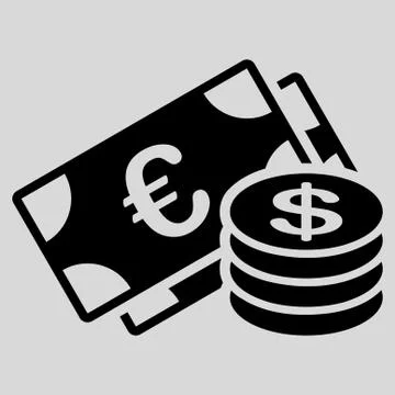 Dollar coins icon Ilustração Stock