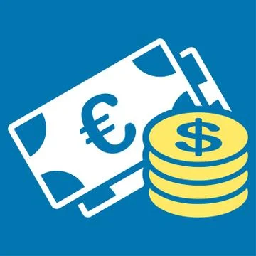 Dollar coins icon Ilustração Stock