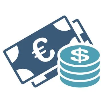 Dollar coins icon Ilustração Stock