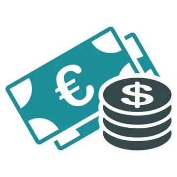 Dollar coins icon Ilustração Stock
