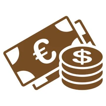 Dollar coins icon Ilustração Stock