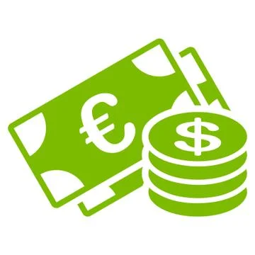 Dollar coins icon Ilustração Stock