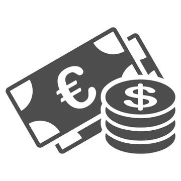 Dollar coins icon Ilustração Stock