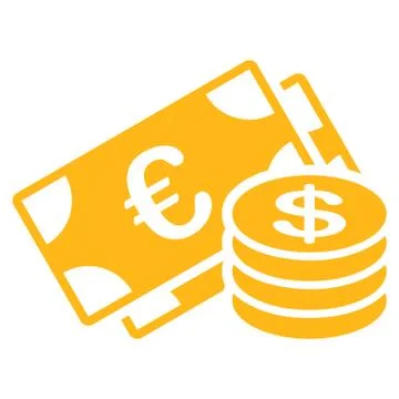 Dollar coins icon Ilustração Stock