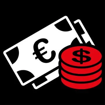 Dollar coins icon Ilustração Stock