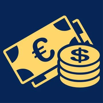 Dollar coins icon Ilustração Stock