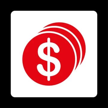 Dollar Coins Icon Illustrazione stock