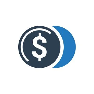 Dollar coins icon Stock Illustration