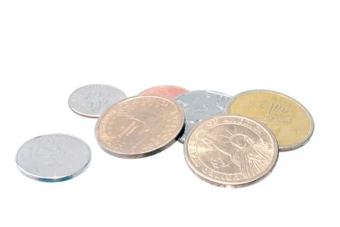 Dollar coins Stock Photos