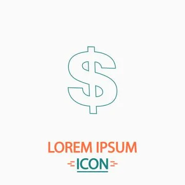 Dollar computer symbol Illustrazione stock