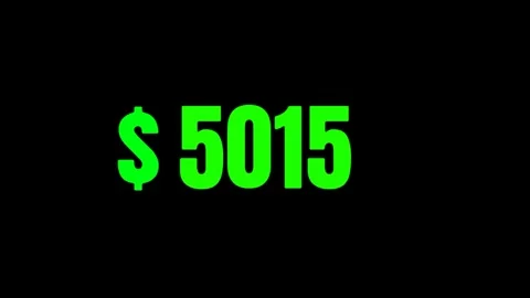 Dollar Countdown Animation Decreasing from 10000 to 1 Money Number Counter in 4K 動画素材 326669232