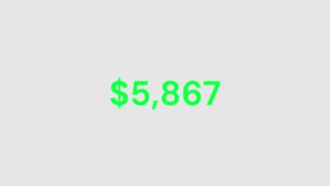 Dollar Counter Animation 0 to 10000 Smooth Finance Growth Profit 4K Stock Footage 334981322