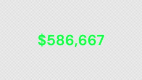 Dollar Counter Animation 0 to 1,000,000 Smooth Finance Growth Profit 4K Stock Footage 334981903