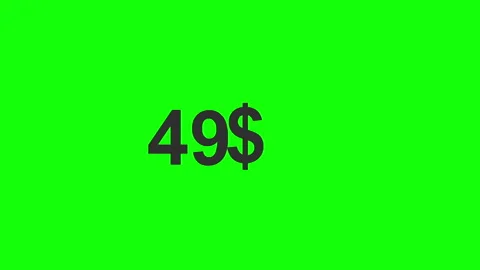 Dollar Counter Animation From 1 to 100 on Green Screen Vídeos de archivo 334356772