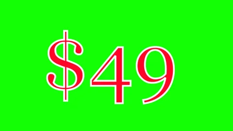 Dollar Counter Animation: 1to100 Explosive Growth Stock Footage 302469068