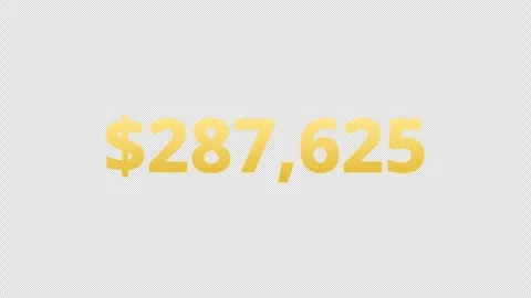 Dollar counter from zero to one million dollars. Number counter of dollar Stock Footage 313427754
