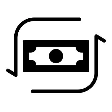 Dollar course solid icon. Currency vector illustration isolated on white Stockillustratie