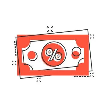 Dollar currency banknote icon in comic style. Dollar cash discount cartoon ve Illustrazione stock