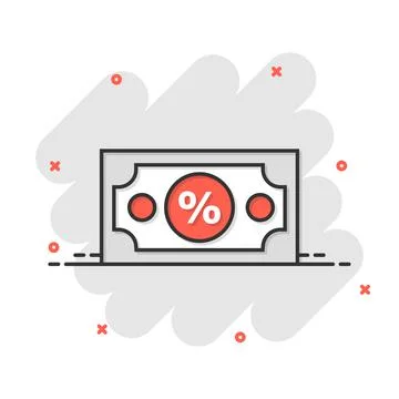 Dollar currency banknote icon in comic style. Dollar cash discount cartoon ve Stock Illustration