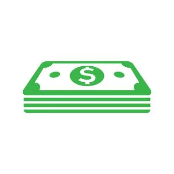 Dollar currency banknote icon in flat style. Dollar cash vector illustration  Stock Illustration
