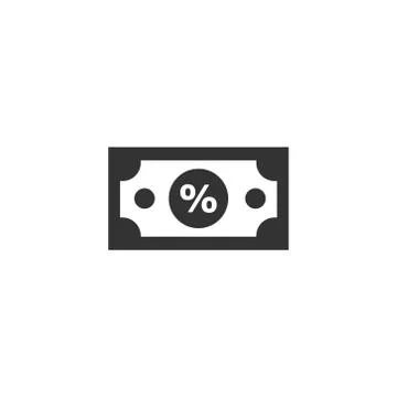 Dollar currency banknote icon in flat style. Dollar cash discount vector illu Illustrazione stock