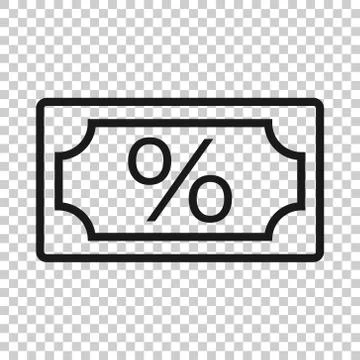 Dollar currency banknote icon in flat style. Dollar cash discount vector illu Illustrazione stock