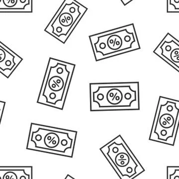 Dollar currency banknote icon in flat style. Dollar cash discount vector illu Stock Illustration