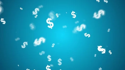 Dollar currency blue background Stock Footage 88876683