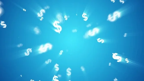 Dollar currency blue_background Stock Footage 89846339