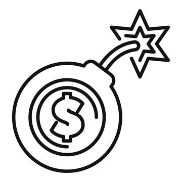 Dollar currency bomb exploding about to burst イラスト素材