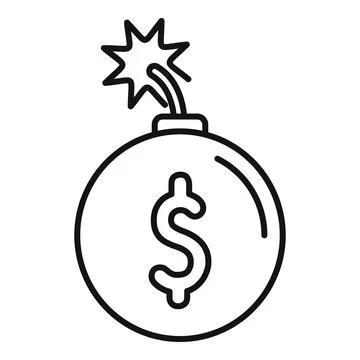 Dollar currency bomb exploding finance concept Stock Illustration