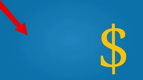 Dollar Currency Falling Chart. Stock Footage 101318576