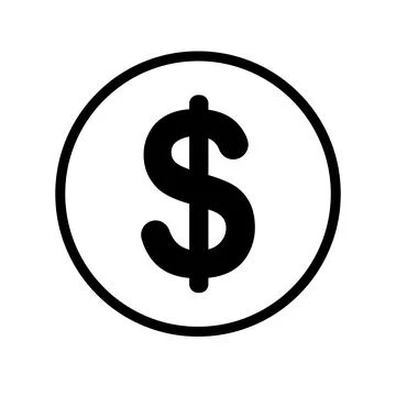 Dollar currency icon Stock Illustration