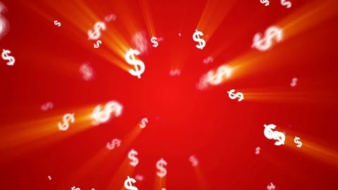 Dollar currency Red_background Stock Footage 89846313