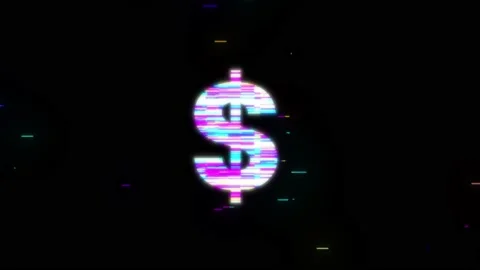 Dollar currency symbol, Encryption Keys. Motion graphics. Stock Footage 158822479