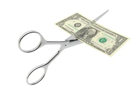 Dollar cut Stock Illustration