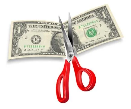 Dollar Cut Stock Illustration