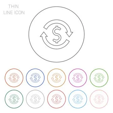 Dollar cycle 스톡 일러스트