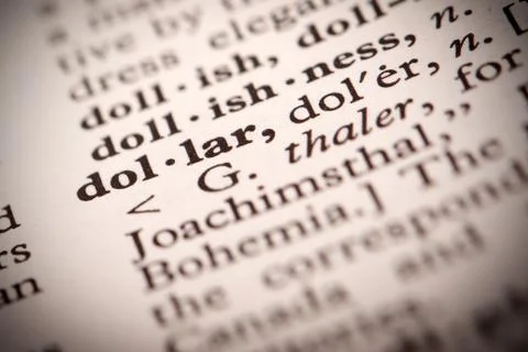 Dollar definition Stock Photos