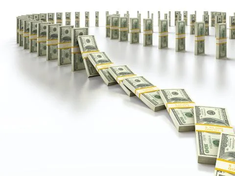 Dollar domino Stock Illustration