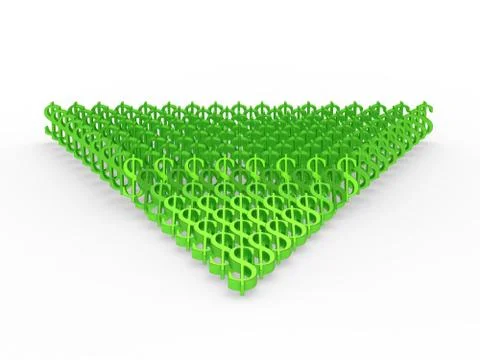 Dollar Domino Stock Illustration