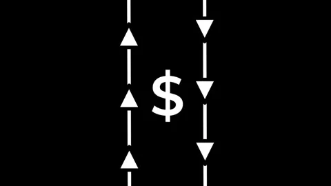 Dollar Up Down Arrow Icon Vídeo Stock 340305250