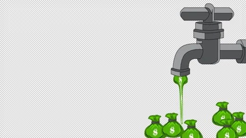 Dollar drops3 Stock Footage 307379771