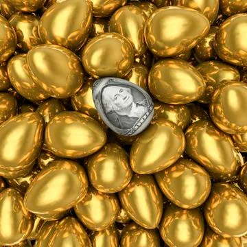 Dollar egg Stock Illustration