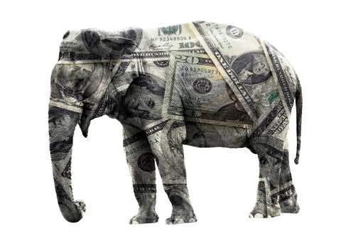 Dollar elephant Foto stock