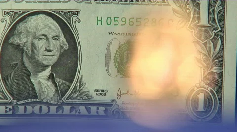 Dollar to euro defocus super close Stock Footage 114580