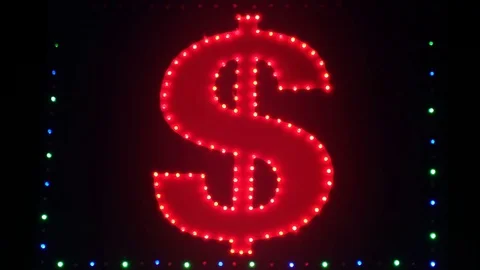 Dollar Exchange LED Stock Footage 78569254